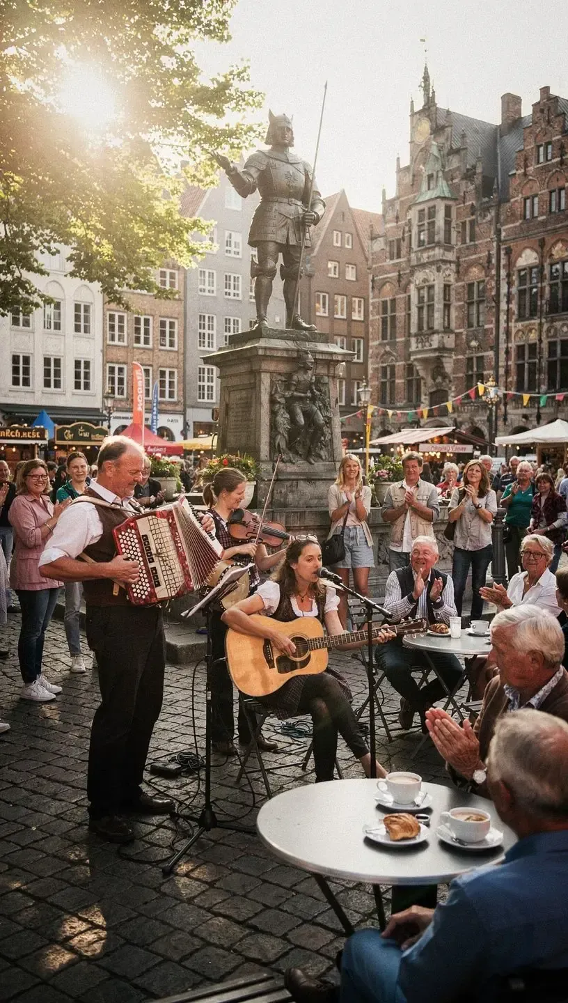 Panoramablick auf ein bekanntes Festivalgelände mit Bühnen und Besucherzonen in Deutschland.